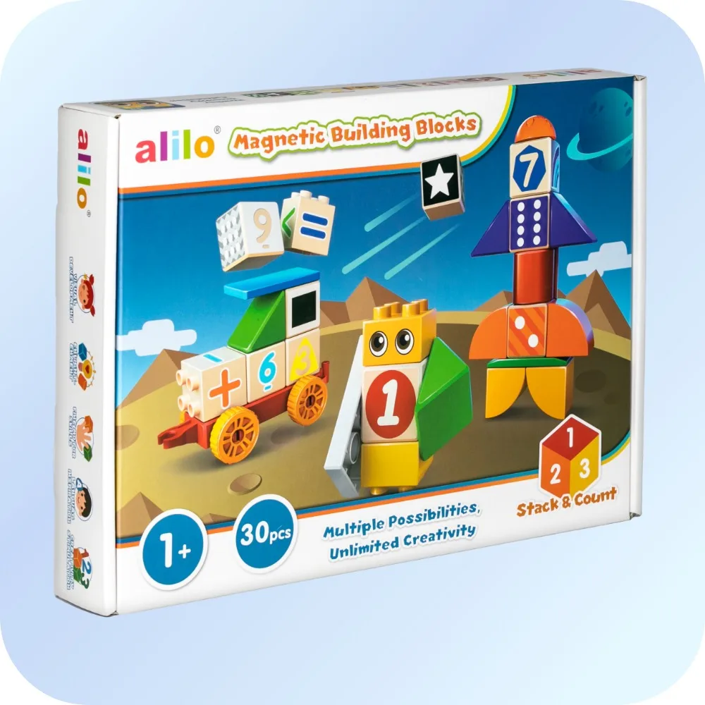 Magnetic Block Set ‘Stack & Count’ - Alilo Malta