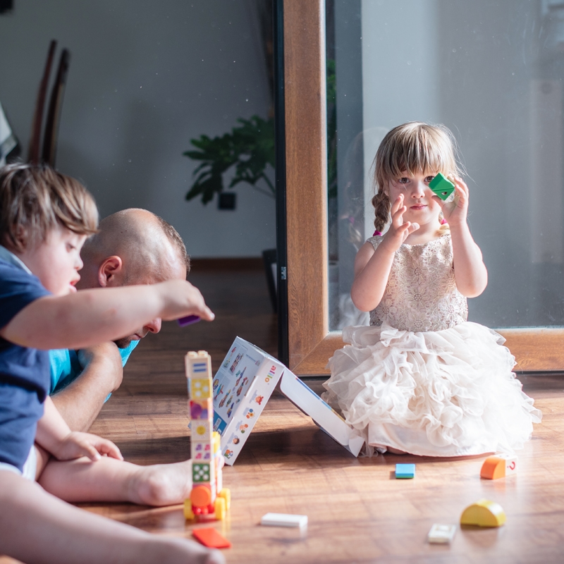 Magnetic Block Set 'Expressions' - Alilo Malta Child playing with Alilo educational toys in Malta