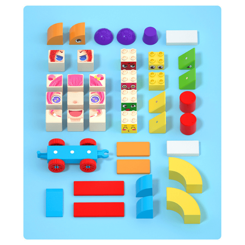 Magnetic Block Set 'Expressions' - Alilo Malta Alilo Magnetic blocks 40 - educational toys in Malta
